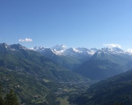 appartement skis aux pieds vue Mont-Blanc-Les Coches-4 pers