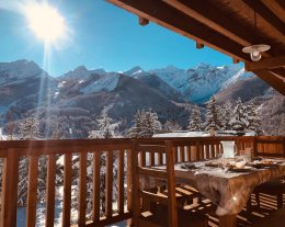 Chalet Takayama Meublé Tourisme **** Sauna privé Monêtier les Bains Vue Glacier