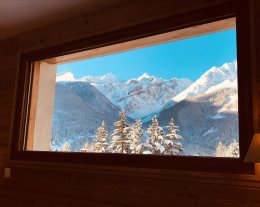 Chalet Takayama Meublé de Tourisme ****  Le Monêtier les Bains - Vue Glaciers