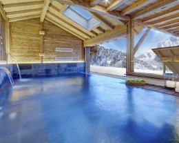 Chalet alpin tout luxe 12p - piscine, sauna, hammam