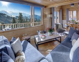 Chalet alpin familial 8p avec spa nordique & superbe vue