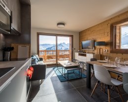 Appartement haut de gamme sur les pistes, vue panoramique