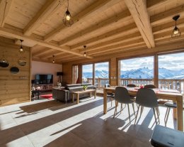 Appartment mansardé sur les pistes, vue panoramique