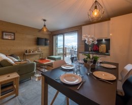 Terrasse avec accès direct aux pistes