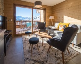 Magnifique duplex sur les pistes, vue panoramique