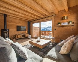 Chalet mitoyen proche pistes avec vue panoramique