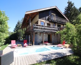 CHALET DE PRESTIGE 24 PERSONNES PISCINE JACUZZI VUE MONTAGNE ET PISTES