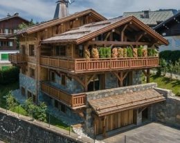 Chalet Whymper avec piscine (neuf) Megeve proche téléphérique Rochebrune, 8 minutes à pied du centre