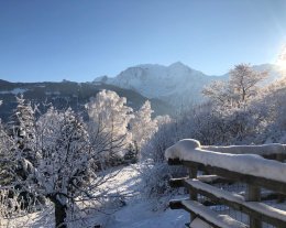 Chalet familial face au Mt Blanc, jacuzzi