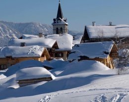 30 mètres du départ des cours de ski