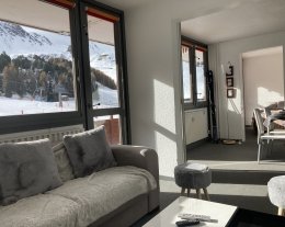 Plagne centre - pied des pistes -vue piste - Les Mélèzes