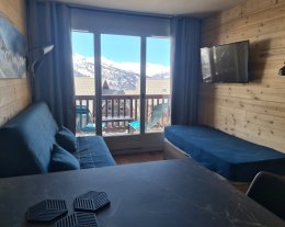  Location appartement F2 28 m2 5 personnes pied des pistes Valmeinier 1900