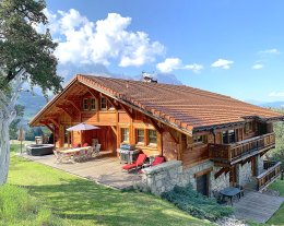Chalet d'exception - Vue Mont-Blanc superbe  - Situation dominante - Sans vis à vis (15 personnes)
