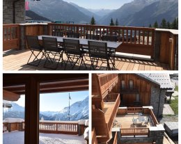 Chalet GRIVOLA Appart Edelweiss 110m², full services 4*, 3+1 chbr, 3 sdb/d, grande terrasse Sud et 2 parkings