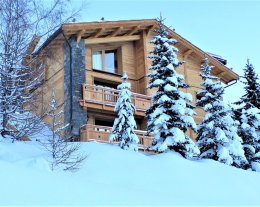 CHALET 18 PERSONNES RETOUR SKI AU PIED PISCINE JACUZZI HAMMAM BILLARD SALLE CINEMA VUE PISTES ET MONTAGNE 