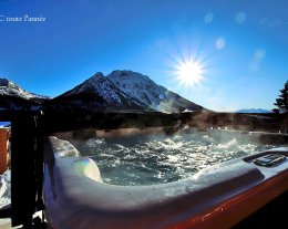 CHALET 16/18 PERSONNES VUE PISTES ET MONTAGNE JACUZZI SAUNA SALLE DE CINEMA BILLARD ET BABYFOOT