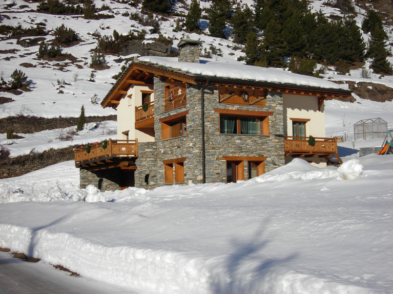 chalet en hiver