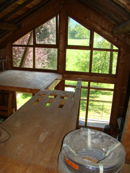 view of the exterior taken from the mezzanine