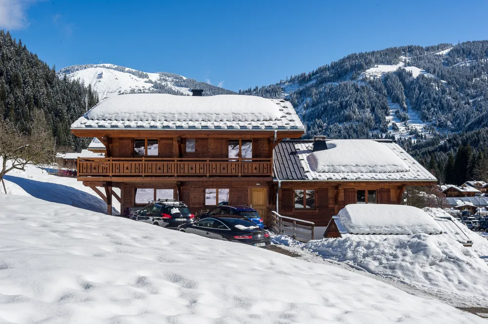 chalet en hiver
