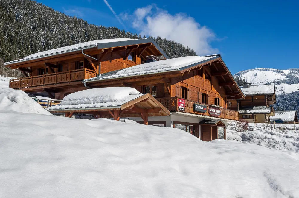 chalet en hiver