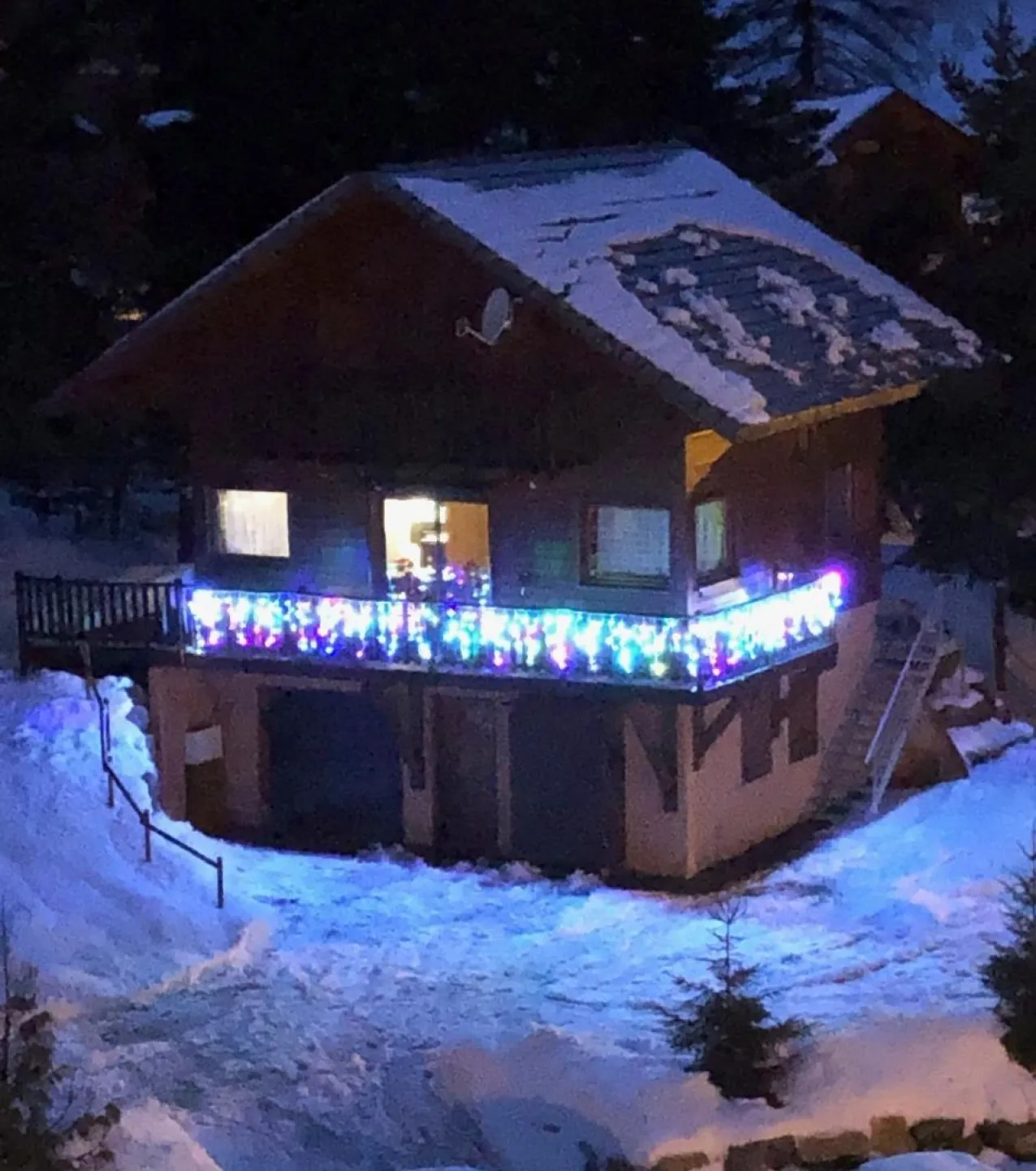 Chalet illuminé