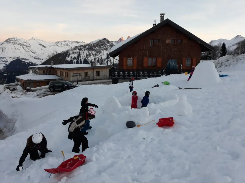 Vue du chalet depuis les pistes