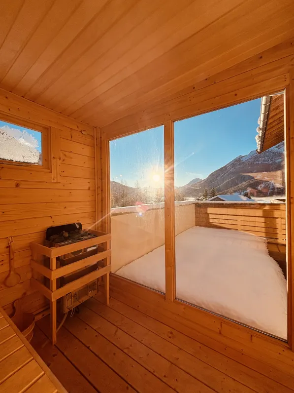 Sauna - Hammam Privé avec vue sur le Parc National des Ecrins