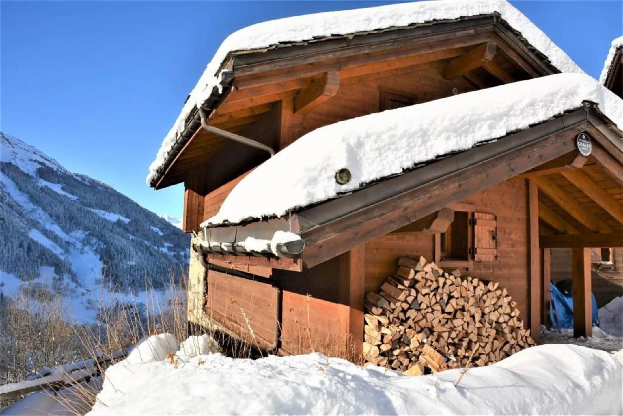 chalet "sache" under the snow