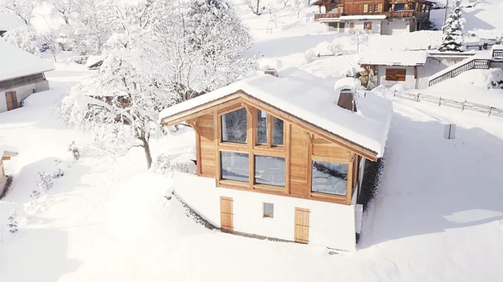Chalet moderne combloux / megève 10-12 personnes avec vue panoramique sur le mont blanc / sauna