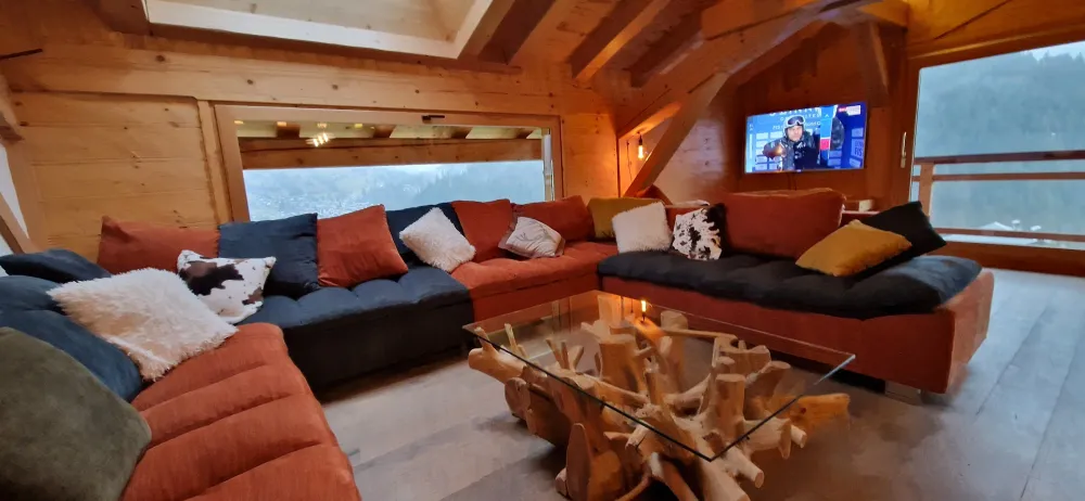 Espace détente, salon, TV