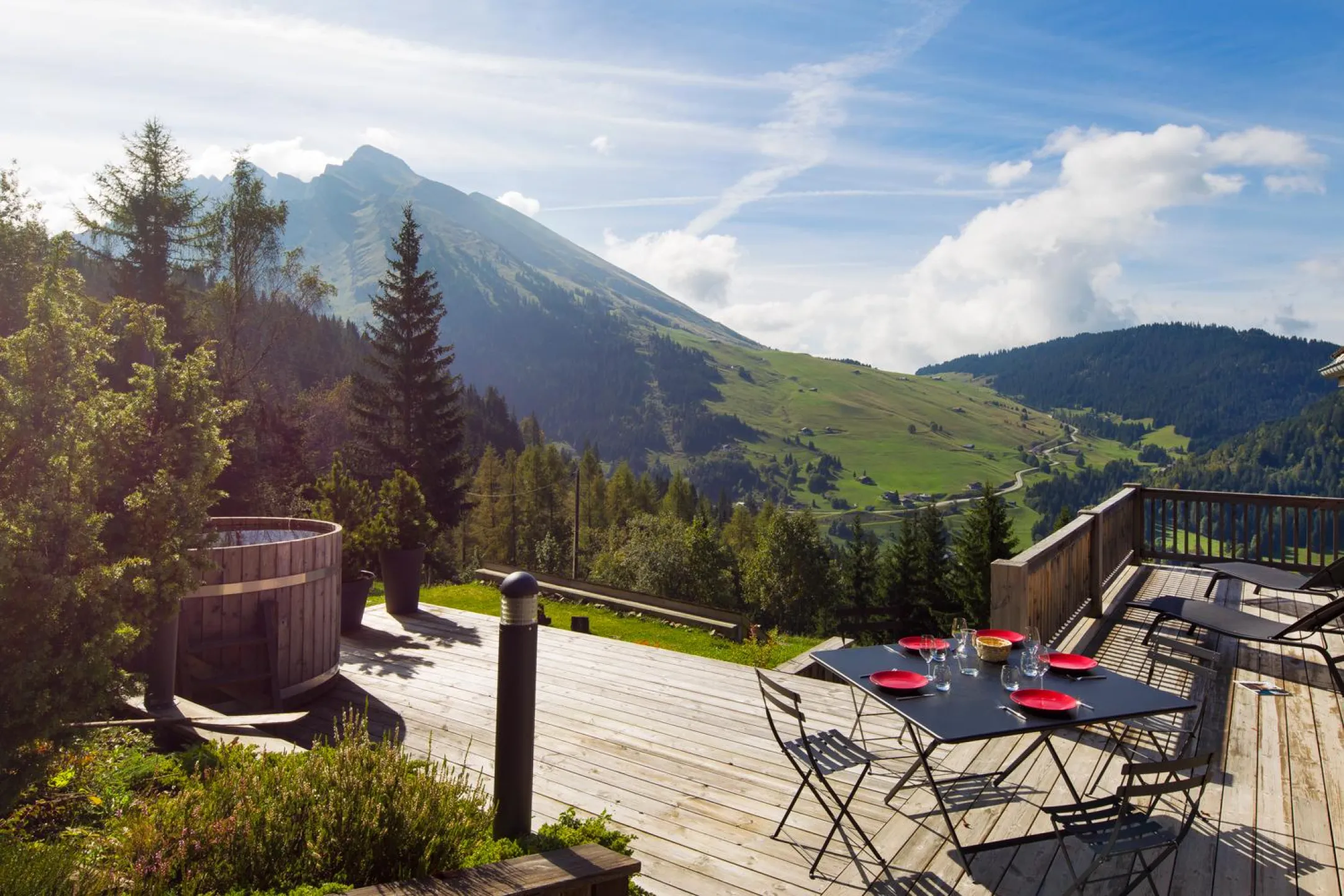 Terrace with Norwegian bath