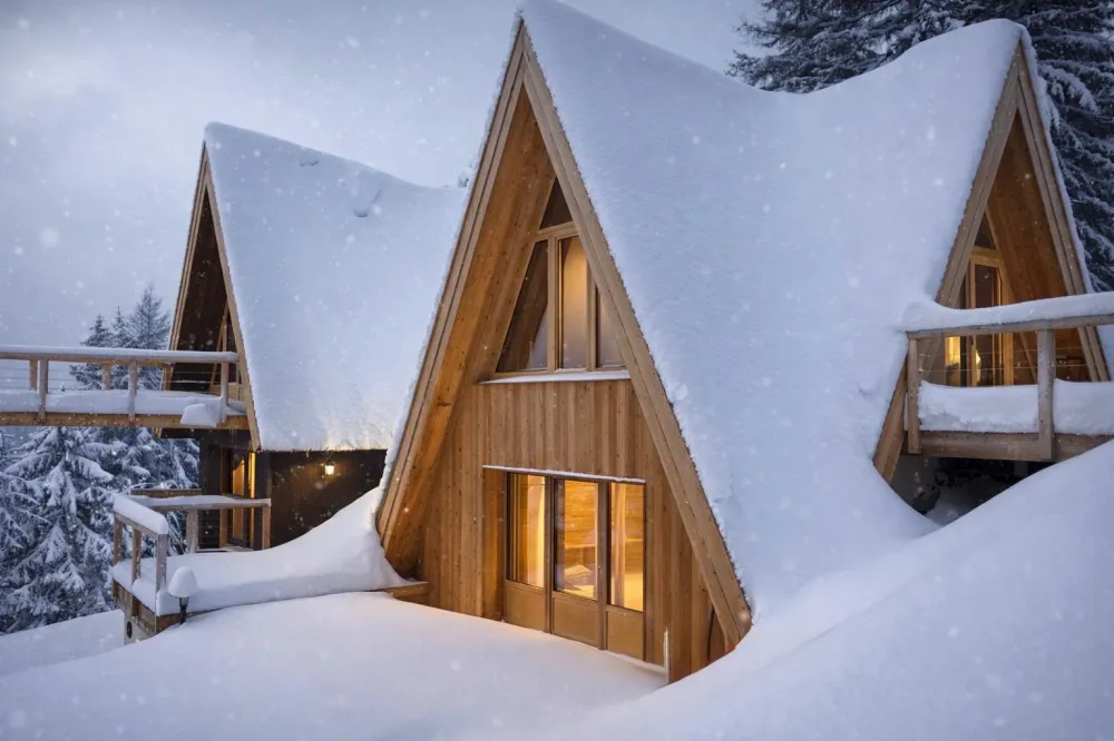 Chalet pointu de l'ours, grand chalet sur les pistes ax arcs, 7 chambres et sauna