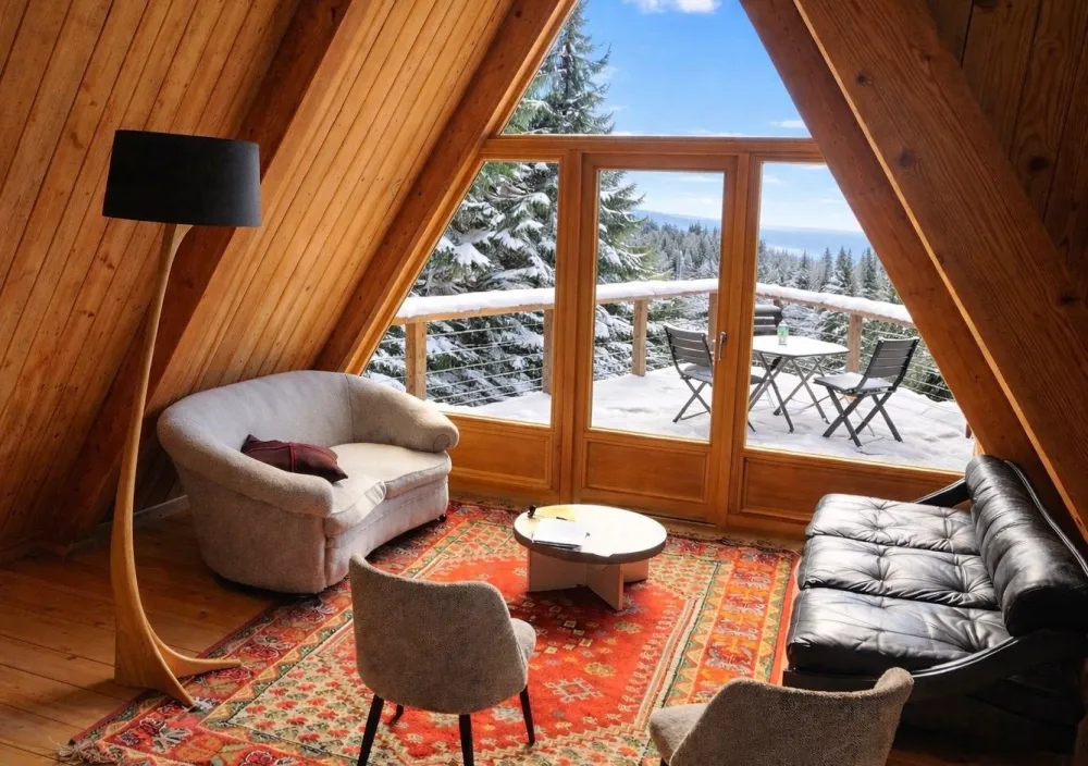 Chalet pointu de l'ours, grand chalet sur les pistes ax arcs, 7 chambres et sauna