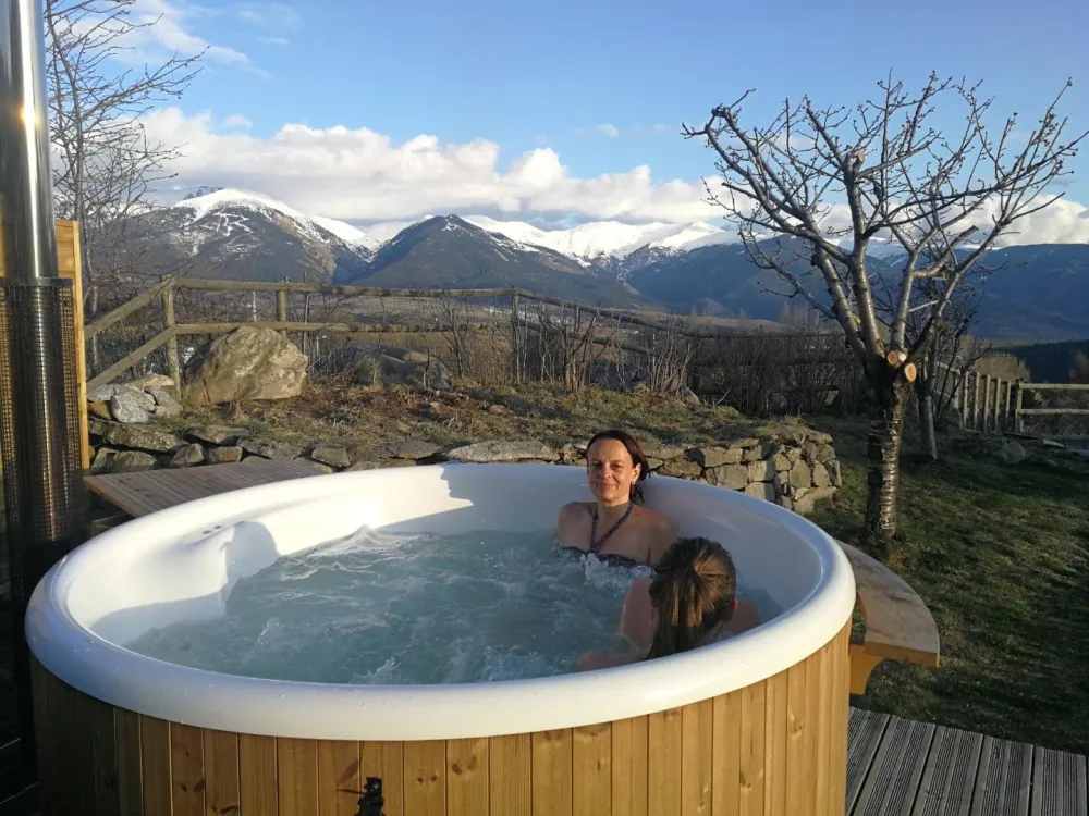 bain nordique sur la terrasse