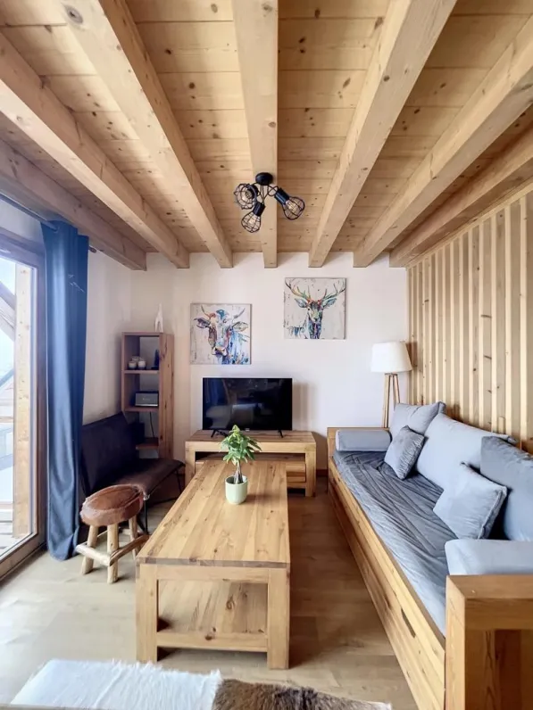 Living room with television.