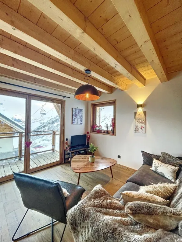 Living room with tv.