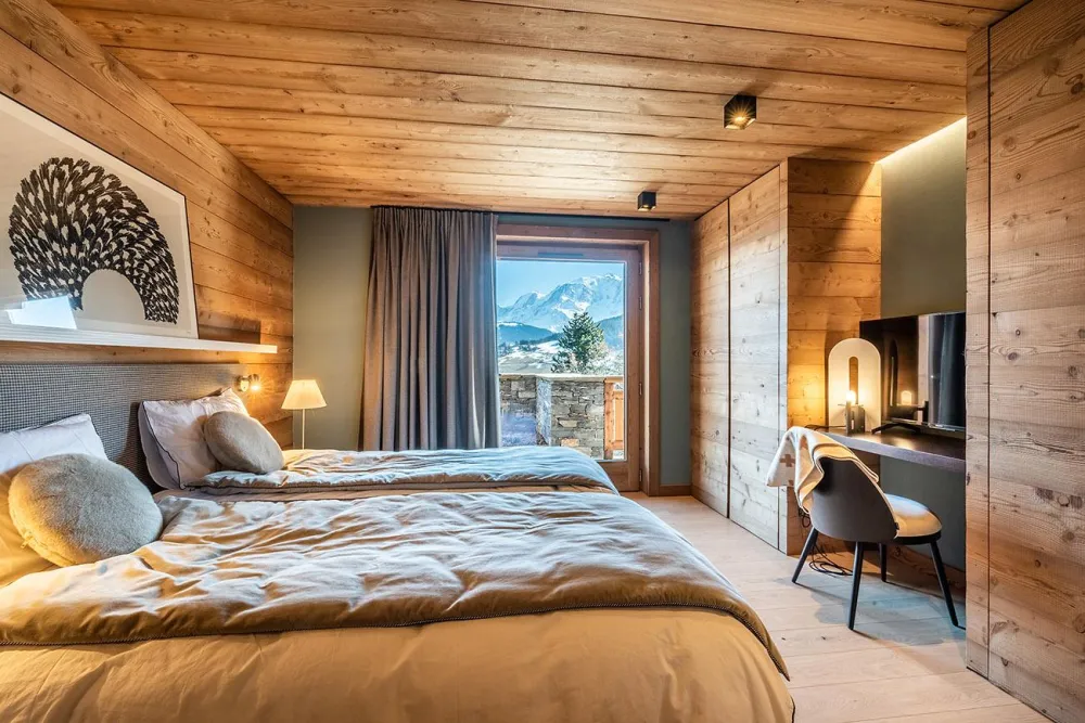 Face mont blanc et pistes de megeve