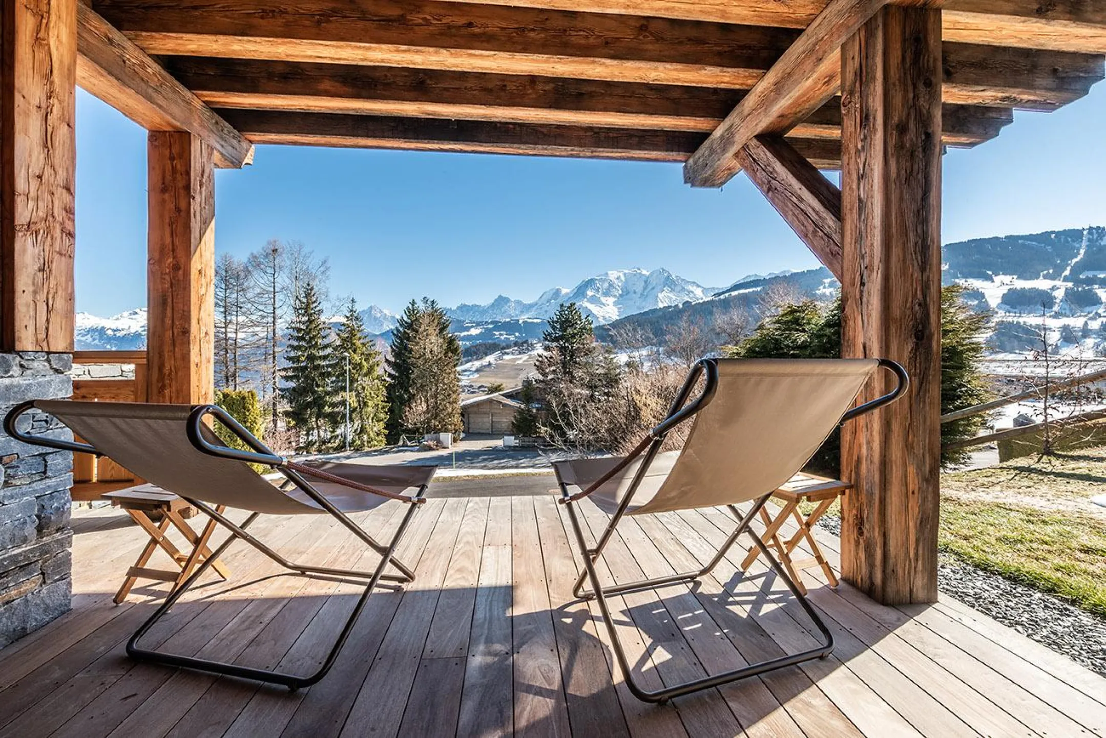 Face mont blanc et pistes de megeve
