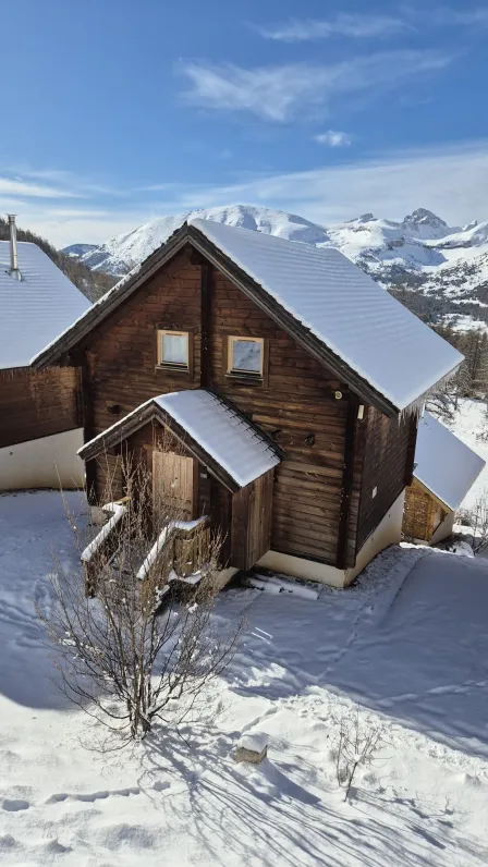 Vue du chalet l'hiver