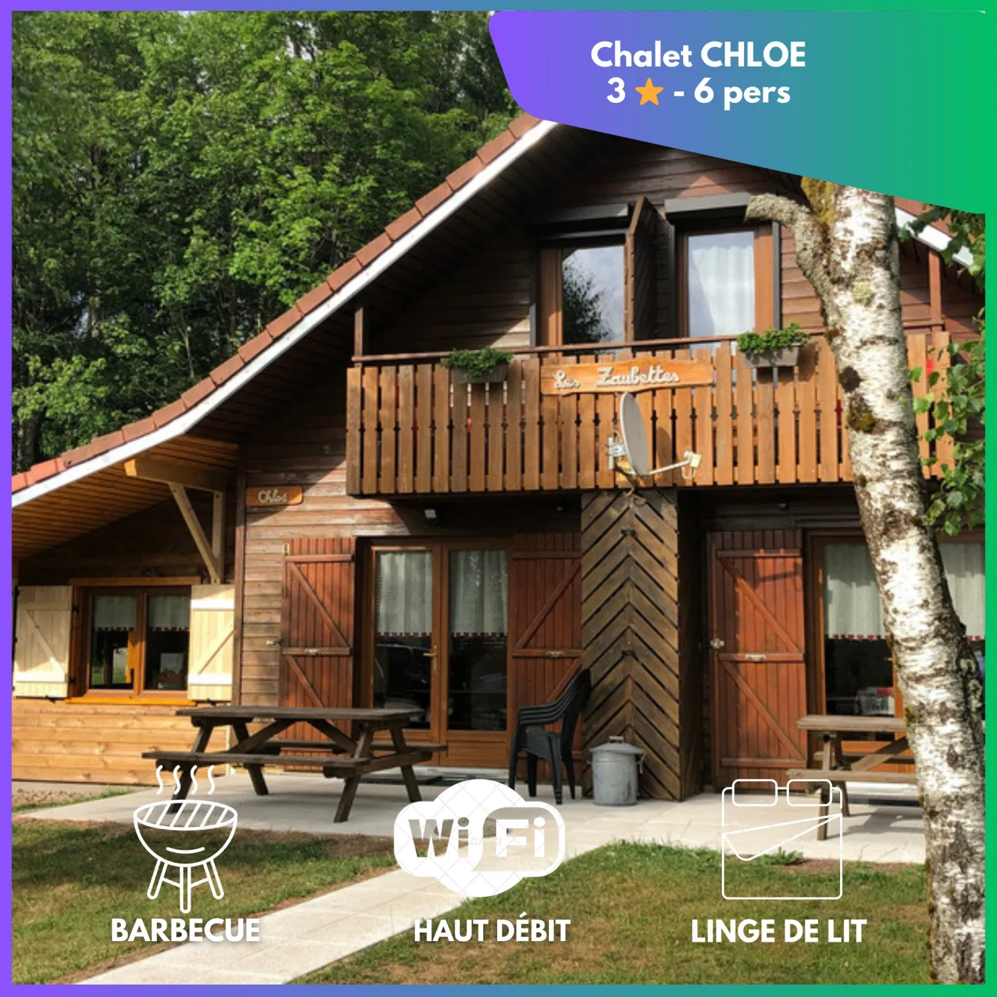 Chloe - 6 pers - cheminée/parking/bbq - xonrupt longemer