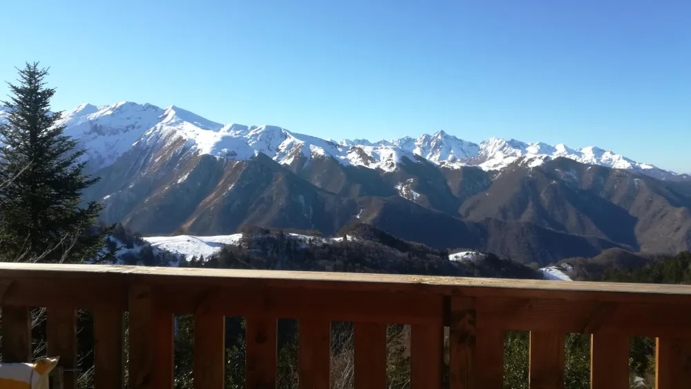 Hiver Panorama vu su Balcon avec le mont Vallier au centre 