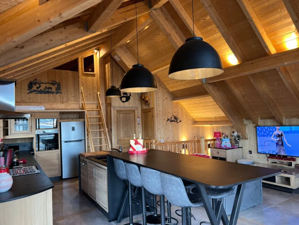 Chalet cosy spa & sauna privatifs les angles - vue panoramique lac de matemale