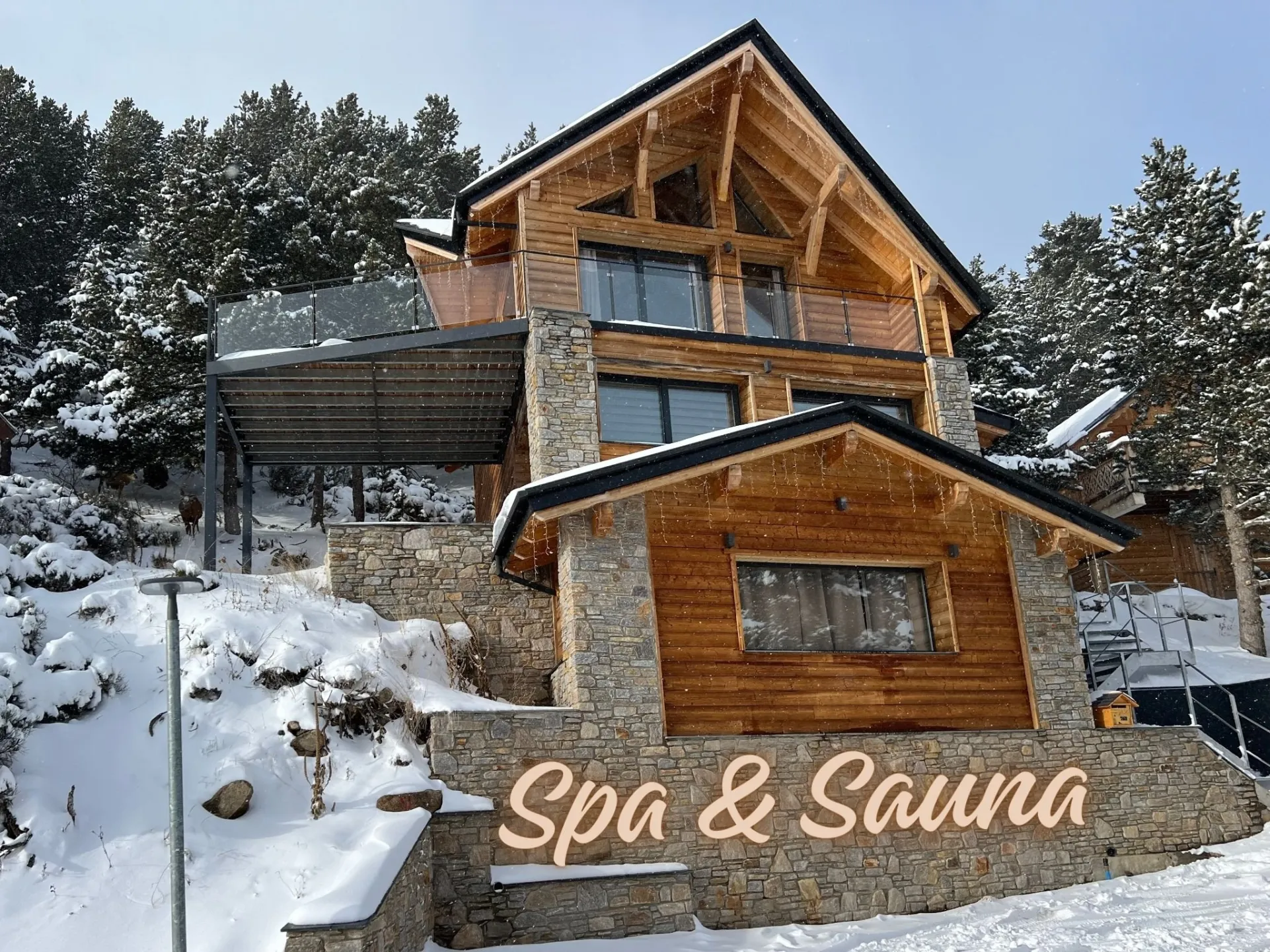 Chalet cosy spa & sauna privatifs les angles - vue panoramique lac de matemale
