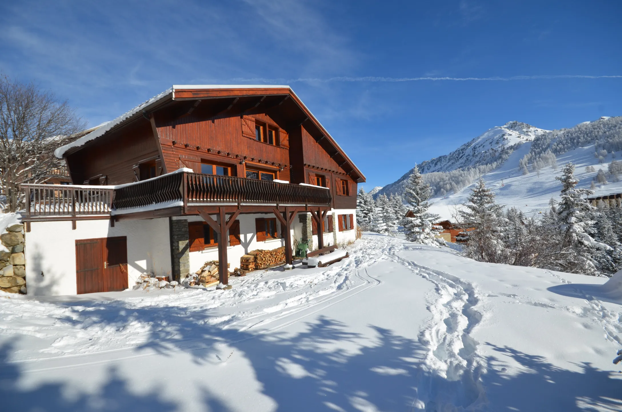 façade sud du chalet