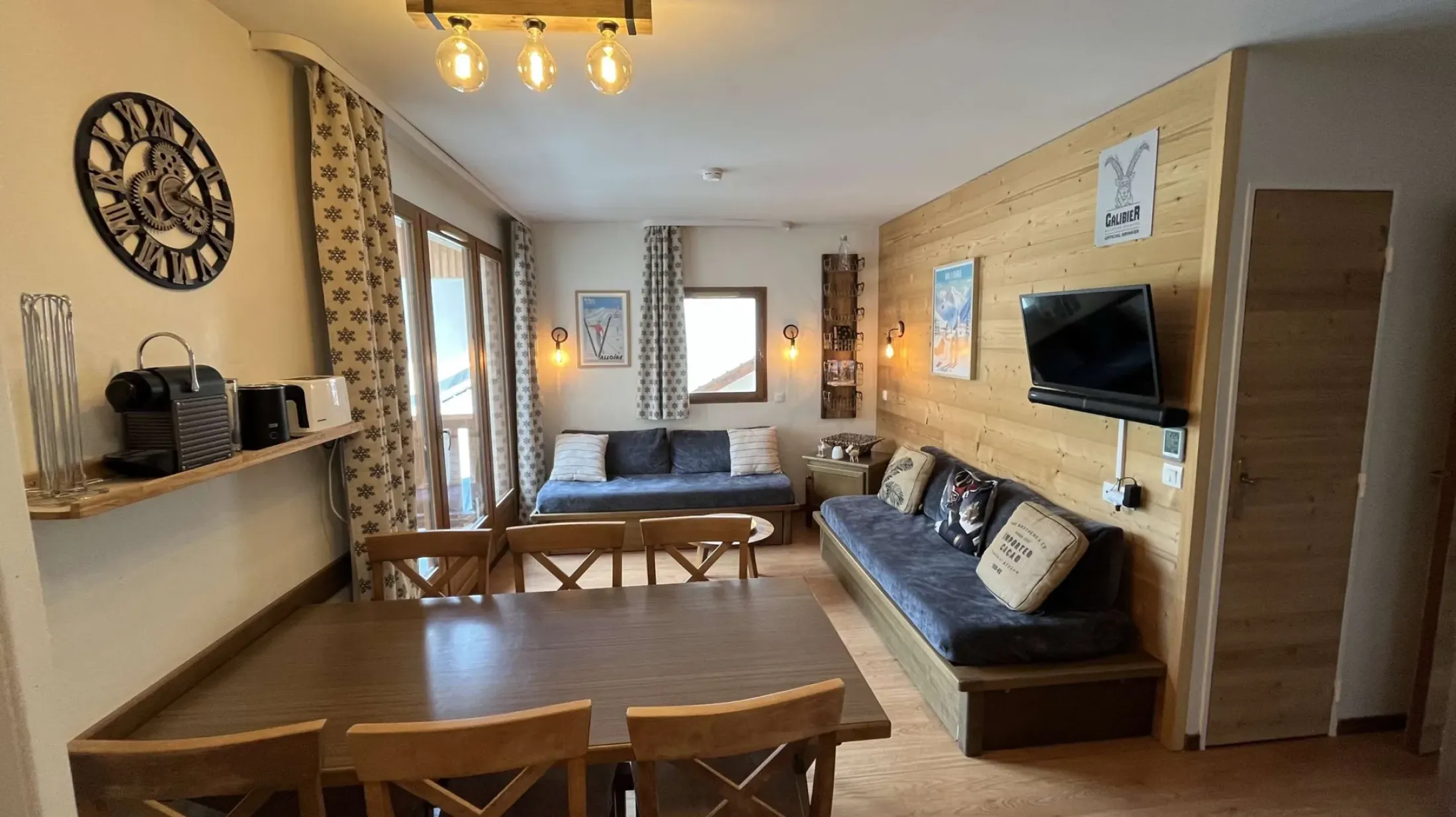Appartement 3 pieces 6 personnes.  proche piste