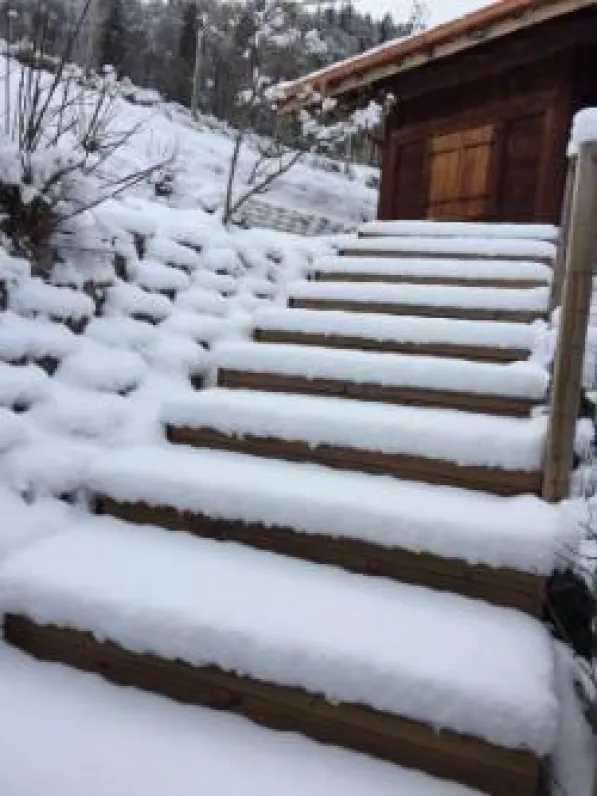 ARRIVAL STAIRS WITH SNOW