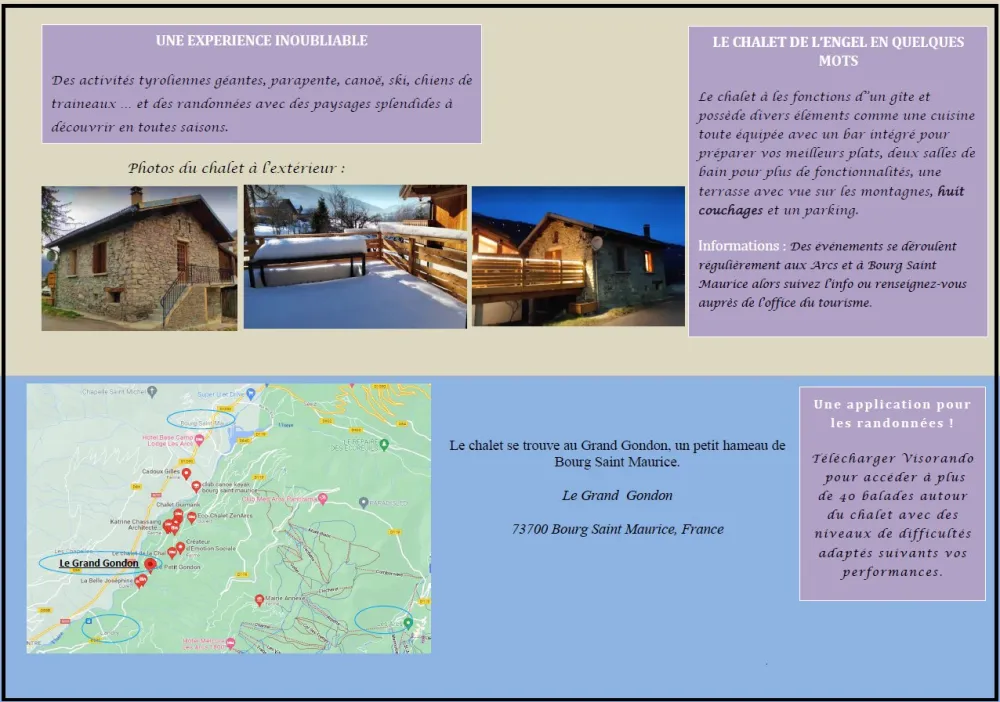 Chalet de l'engel (location au mois possible) les arcs ; bourg saint maurice.
