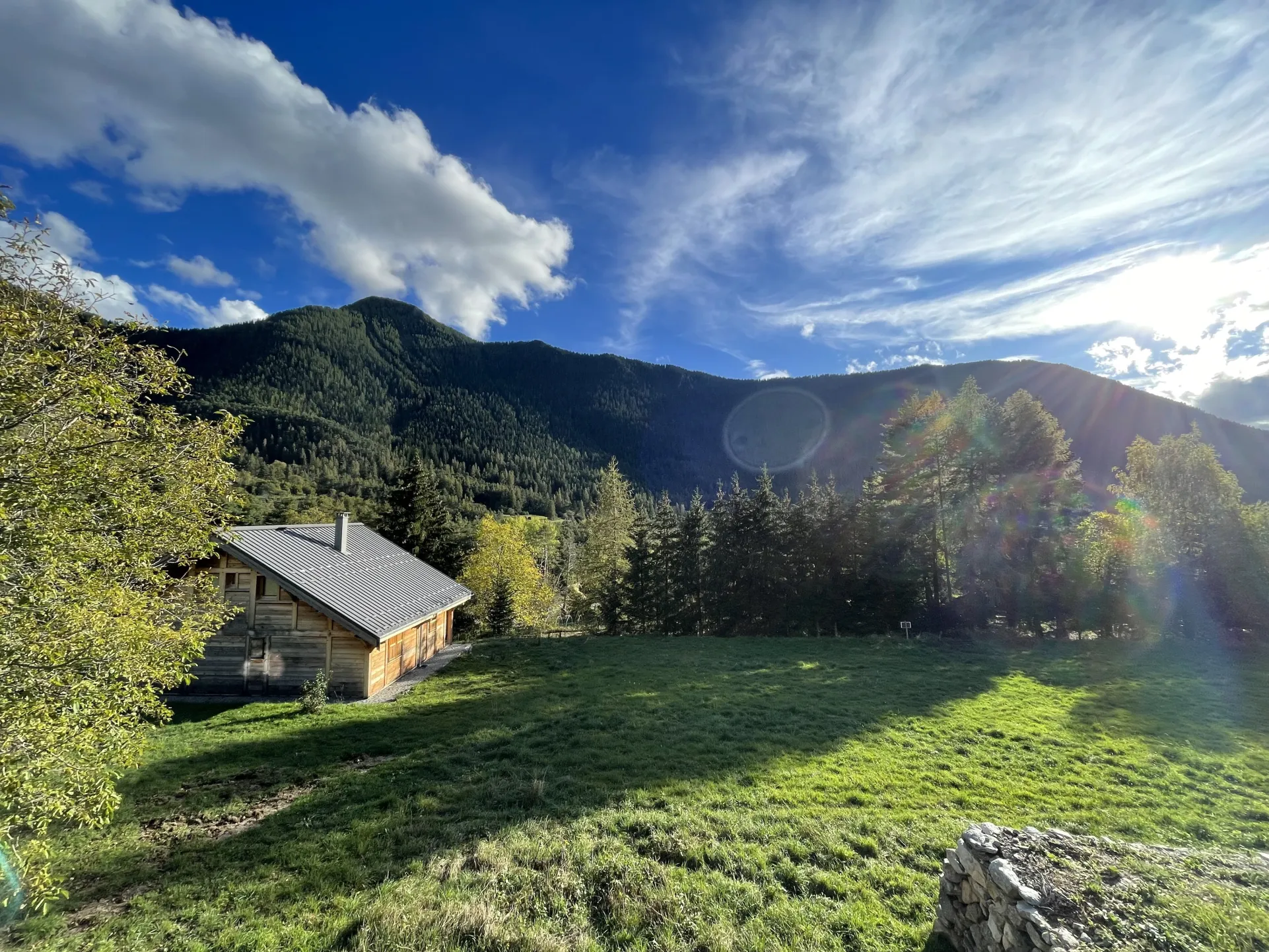 Vue vers le Bois Noir idéal pour des balades en été- vue sur le sommet du Cayre Gros.