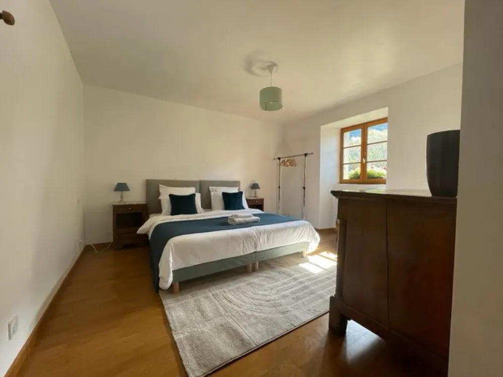 Bedroom 1 can be set as a large double bed, twin room with two single beds or a triple if your group needs it.  It has its own ensuite bathroom