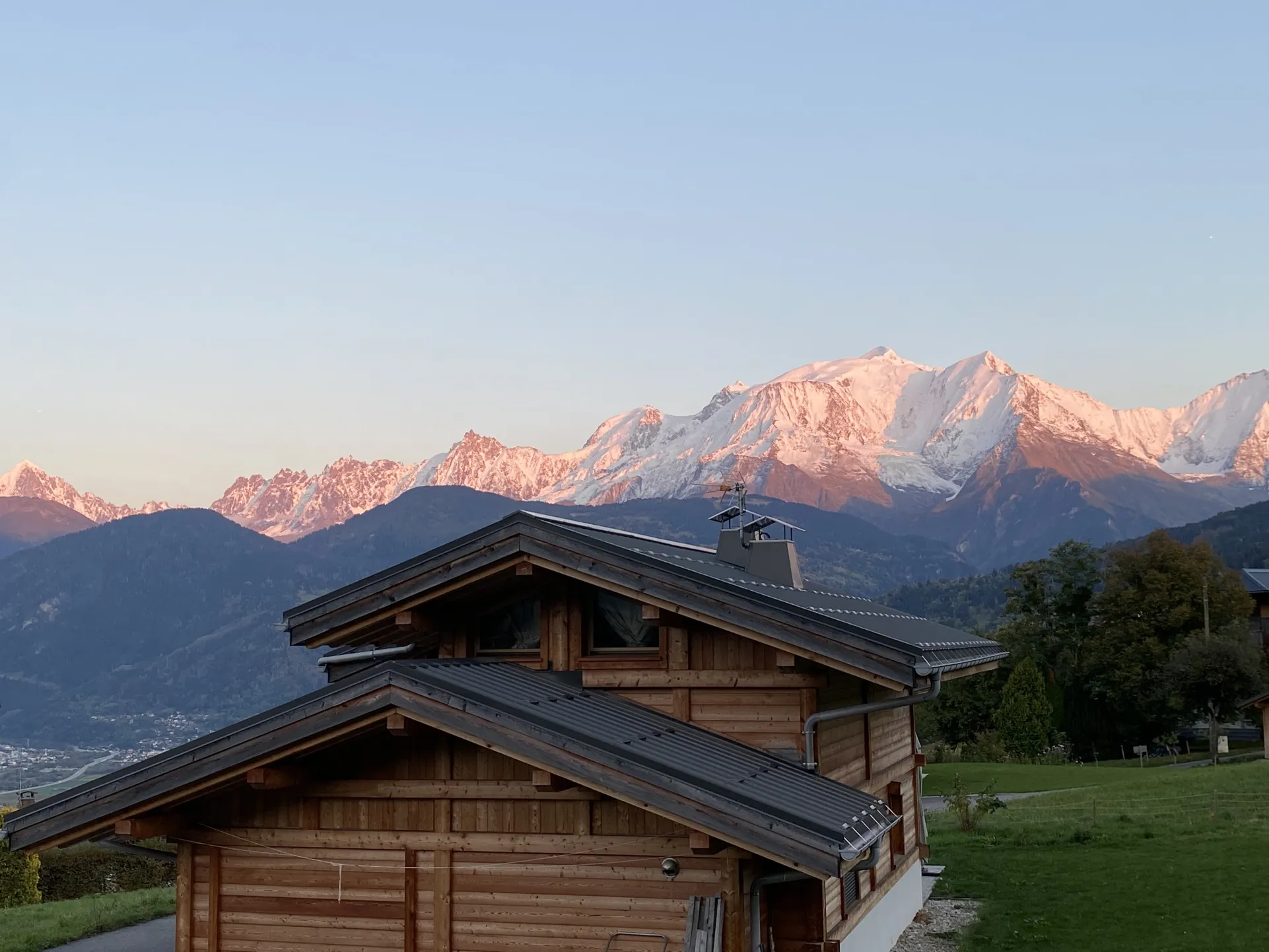 Chalet et sa vue imprenable sur le massif du Mont-Blanc